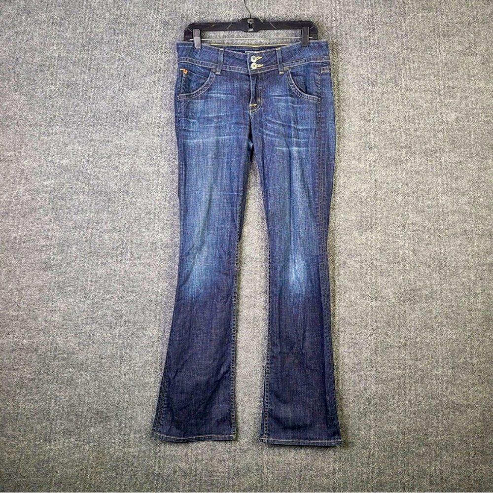 EUC so sexy Hudson Jeans dark wash mid rise   flare boot leg (29)